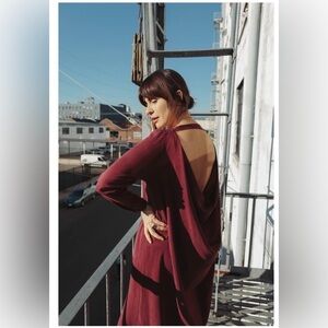 Oddbird Burgundy Gina Dress